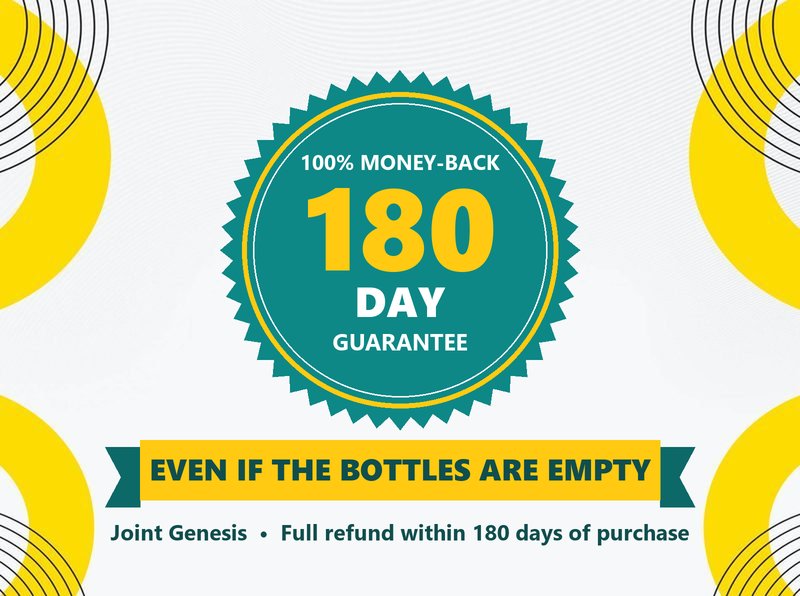 Joint Genesis 180 day money back guarantee